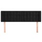 Testiera ad Orecchio Nera 147x16x78/88 cm in Velluto