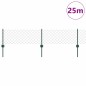 vidaXL Recinzione in rete con 22 pali a U verde 0.4x25 m acciaio vidaXL Recinzione in rete con 22 pali a U verde 0.4x25 m acciaio