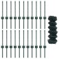 vidaXL Recinzione in rete con 22 pali a U verde 0.4x25 m acciaio vidaXL Recinzione in rete con 22 pali a U verde 0.4x25 m acciaio