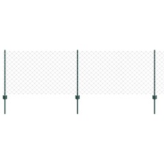 vidaXL Set di Recinzione Metallica Verde 25 x 0.8 m Acciaio zincato