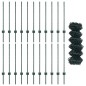 vidaXL Set di Recinzione Metallica Verde 25 x 0.8 m Acciaio zincato