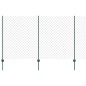 vidaXL Recinzione a Maglie con 22 Posti a U Verde 1.4x25 m Acciaio vidaXL Recinzione a Maglie con 22 Posti a U Verde 1.4x25 m Acciaio