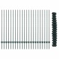 vidaXL Recinzione a Maglie con 22 Posti a U Verde 1.4x25 m Acciaio vidaXL Recinzione a Maglie con 22 Posti a U Verde 1.4x25 m Acciaio