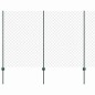 vidaXL Recinzione a Maglie di Catena con 22 Post U Verde 1,6x25 m Acciaio vidaXL Recinzione a Maglie di Catena con 22 Post U Verde 1,6x25 m Acciaio