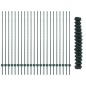 vidaXL Recinzione a Maglie di Catena con 22 Post U Verde 1,6x25 m Acciaio vidaXL Recinzione a Maglie di Catena con 22 Post U Verde 1,6x25 m Acciaio