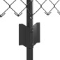 vidaXL Recinzione a Maglie con 10 Post U Grigi 0.4x10 m in Acciaio vidaXL Recinzione a Maglie con 10 Post U Grigi 0.4x10 m in Acciaio