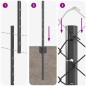 vidaXL Recinzione a maglie con 20 pali U grigi 1x10 m in acciaio vidaXL Recinzione a maglie con 20 pali U grigi 1x10 m in acciaio