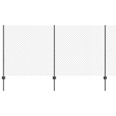 vidaXL Recinzione a Catena con 20 Post U Grigio 1,2x10 m in Acciaio
