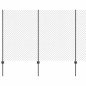 vidaXL Recinzione a maglie con 20 post U grigi 1,5x10 m in acciaio vidaXL Recinzione a maglie con 20 post U grigi 1,5x10 m in acciaio