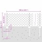 vidaXL Recinzione a Maglie Metalliche con 10 Pali U Grigi 0.4x10 m in Acciaio vidaXL Recinzione a Maglie Metalliche con 10 Pali U Grigi 0.4x10 m in Acciaio
