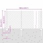 vidaXL Recinzione a Maglie Chain Link con 10 Pali U Grigio 0.8x10 m Acciaio vidaXL Recinzione a Maglie Chain Link con 10 Pali U Grigio 0.8x10 m Acciaio