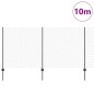 vidaXL Recinzione a Catena con 20 Pali U Grigia 1,2x10 m Acciaio vidaXL Recinzione a Catena con 20 Pali U Grigia 1,2x10 m Acciaio
