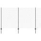 vidaXL Recinzione a Maglie Sciolte con 20 U Post Grigio 1.4x10 m Acciaio vidaXL Recinzione a Maglie Sciolte con 20 U Post Grigio 1.4x10 m Acciaio