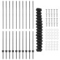 vidaXL Recinzione in Rete Metallica con 20 Post U Grigio 1.5x10 m Acciaio vidaXL Recinzione in Rete Metallica con 20 Post U Grigio 1.5x10 m Acciaio