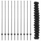 vidaXL Recinzione a Maglie con 20 Post U Grigio 1.6x10 m Acciaio vidaXL Recinzione a Maglie con 20 Post U Grigio 1.6x10 m Acciaio