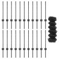 vidaXL Recinzione in Rete Metallica con 22 Post U Grigi 0,6x25 m in Acciaio