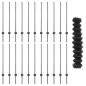 vidaXL Recinzione a Catena con 44 Pali a U Grigio 1x25 m Acciaio
