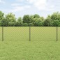 vidaXL Recinzione a Catena con 22 Post U Grigia 0.6x25 m Acciaio
