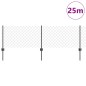 vidaXL Recinzione a Catena con 22 Post U Grigia 0.6x25 m Acciaio
