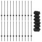 vidaXL Set di Recinzione da Giardino Grigio 25 x 0.8 m Acciaio Zincato