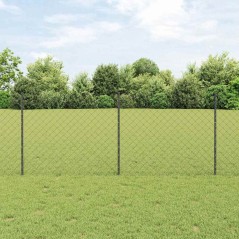 vidaXL Set di Recinzione da Giardino Grigio 25 x 1 m