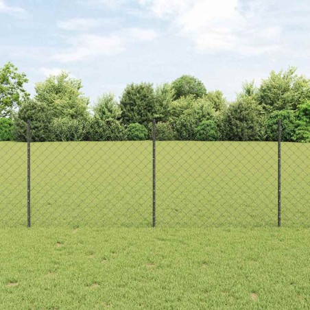 vidaXL Set di Recinzione da Giardino Grigio 25 x 1 m