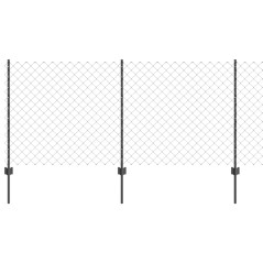 vidaXL Set di Recinzione da Giardino Grigio 25 x 1 m