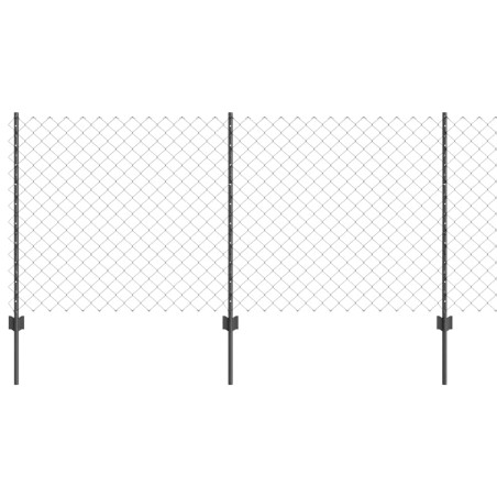 vidaXL Set di Recinzione da Giardino Grigio 25 x 1 m