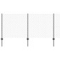 vidaXL Set di Recinzione da Giardino Grigio 25 x 1 m