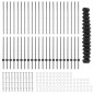 vidaXL Set di Recinzione a Catena Grigio 25 x 1,5 m Acciaio Zincato