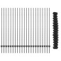 vidaXL Recinto in catena con 44 U Posts Grigio 1.6x25 m Acciaio