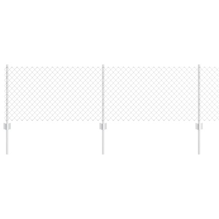 vidaXL Recinzione a Catena con 10 Posti U Argento 0.6x10 m Acciaio