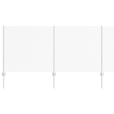 vidaXL Recinzione in Catena di con 20 Post U Argento 1x10 m in Acciaio