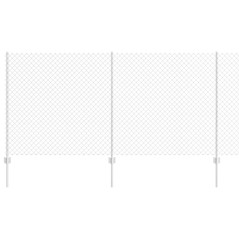 vidaXL Recinzione a Catena con 20 U Post Argento 1,2x10 m Acciaio