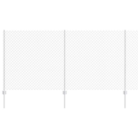 vidaXL Recinzione a Catena con 20 U Post Argento 1,2x10 m Acciaio