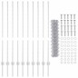 vidaXL Recinzione a Catena con 20 U Post Argento 1,2x10 m Acciaio vidaXL Recinzione a Catena con 20 U Post Argento 1,2x10 m Acciaio