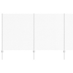 vidaXL Recinzione a Maglie con 20 Post U Argento 1.4x10 m Acciaio