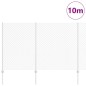 vidaXL Recinzione a Maglie di Catena con 20 Poste U Argento 1,5x10 m Acciaio vidaXL Recinzione a Maglie di Catena con 20 Poste U Argento 1,5x10 m Acciaio