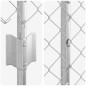 vidaXL Recinzione a Maglie di Catena con 20 Poste U Argento 1,5x10 m Acciaio vidaXL Recinzione a Maglie di Catena con 20 Poste U Argento 1,5x10 m Acciaio