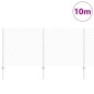 vidaXL Recinzione a catena con 20 post in argento 1x10 m acciaio vidaXL Recinzione a catena con 20 post in argento 1x10 m acciaio