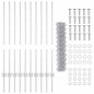 vidaXL Recinzione a catena con 20 post in argento 1x10 m acciaio vidaXL Recinzione a catena con 20 post in argento 1x10 m acciaio