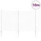 vidaXL Recinzione a Maglie con 20 U Posts Argento 1.4x10 m Acciaio vidaXL Recinzione a Maglie con 20 U Posts Argento 1.4x10 m Acciaio