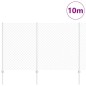vidaXL Recinzione a Maglia con 20 Post U Argento 1.5x10 m Acciaio vidaXL Recinzione a Maglia con 20 Post U Argento 1.5x10 m Acciaio