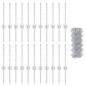 vidaXL Recinzione a Catena con 22 Pali U Argento 0,4x25 m Acciaio vidaXL Recinzione a Catena con 22 Pali U Argento 0,4x25 m Acciaio