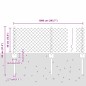 vidaXL Recinzione a Catena con 22 Pali U Argento 0,4x25 m Acciaio vidaXL Recinzione a Catena con 22 Pali U Argento 0,4x25 m Acciaio