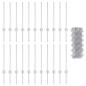 vidaXL Recinzione a Maglie Metalliche con 22 Pali U Argento 0.6x25 m in Acciaio vidaXL Recinzione a Maglie Metalliche con 22 Pali U Argento 0.6x25 m in Acciaio