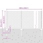 vidaXL Recinzione a Maglie con 22 Pali in Argento 0,8x25 m Acciaio vidaXL Recinzione a Maglie con 22 Pali in Argento 0,8x25 m Acciaio