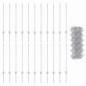 vidaXL Set di Recinzione da Giardino Set di 2 Acciaio Galvanizzato Grande vidaXL Set di Recinzione da Giardino Set di 2 Acciaio Galvanizzato Grande