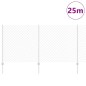 vidaXL Recinzione a Catena con 44 Pali U Argento 1.2m x 25m Acciaio vidaXL Recinzione a Catena con 44 Pali U Argento 1.2m x 25m Acciaio