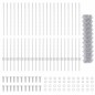 vidaXL Recinzione a Catena con 44 Pali U Argento 1.2m x 25m Acciaio vidaXL Recinzione a Catena con 44 Pali U Argento 1.2m x 25m Acciaio